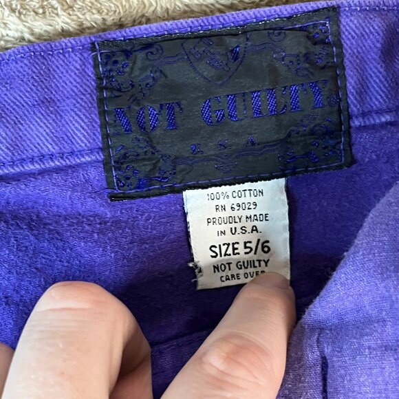 Not Guilty Skinny Jeans High Waisted Pockets Casual Denim Purple Junior Size 5/6 - Picture 3 of 8